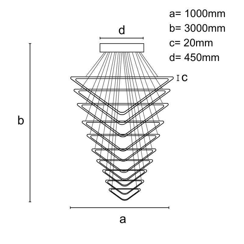 LED závesné svietidlo s diaľkovým ovládačom 385W - J4374/B – Obrázok 9