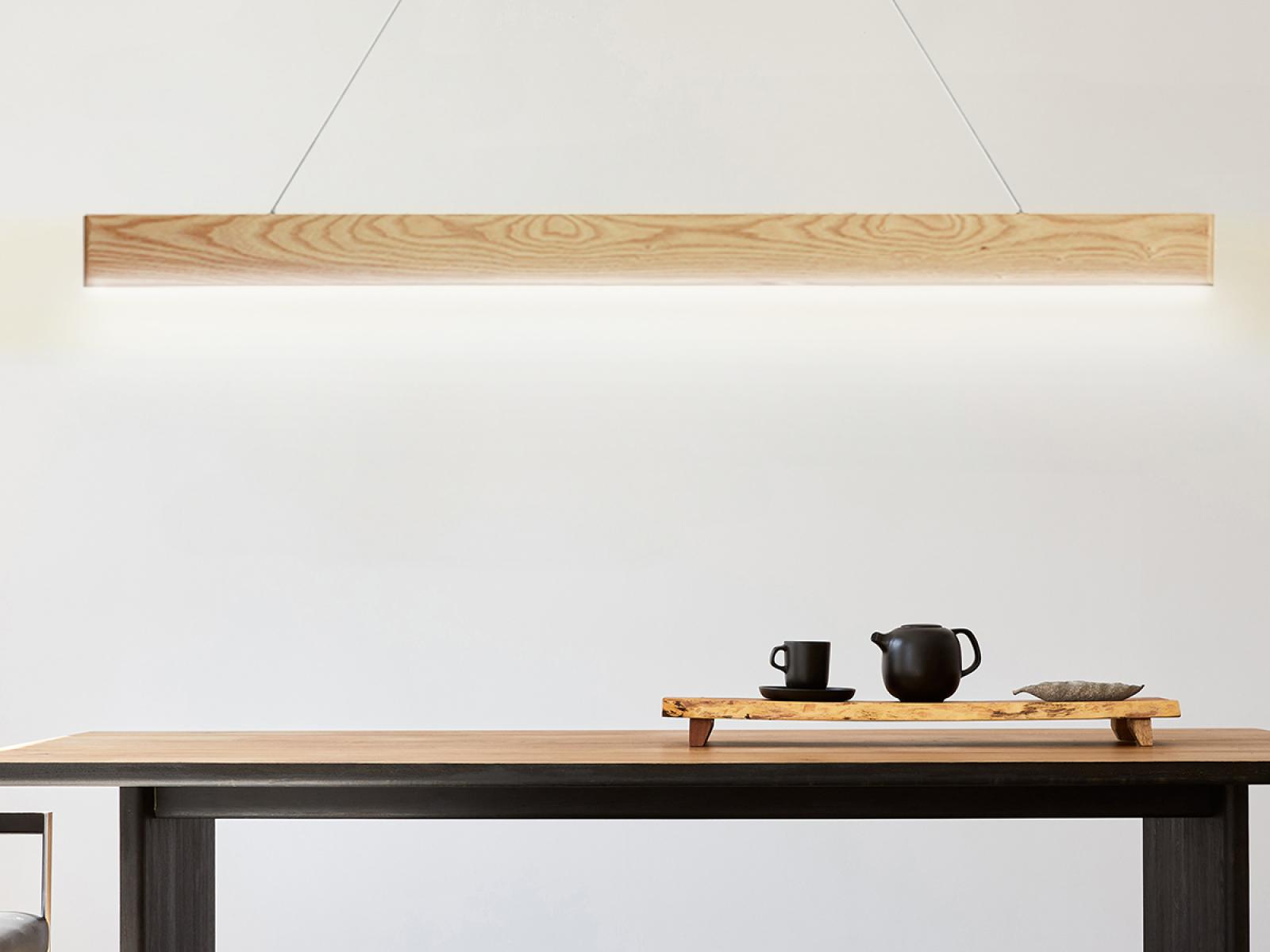 Drevený luster na lanku z masívneho dreva LED 26W / 1500 - WRL0122 – Obrázok 4
