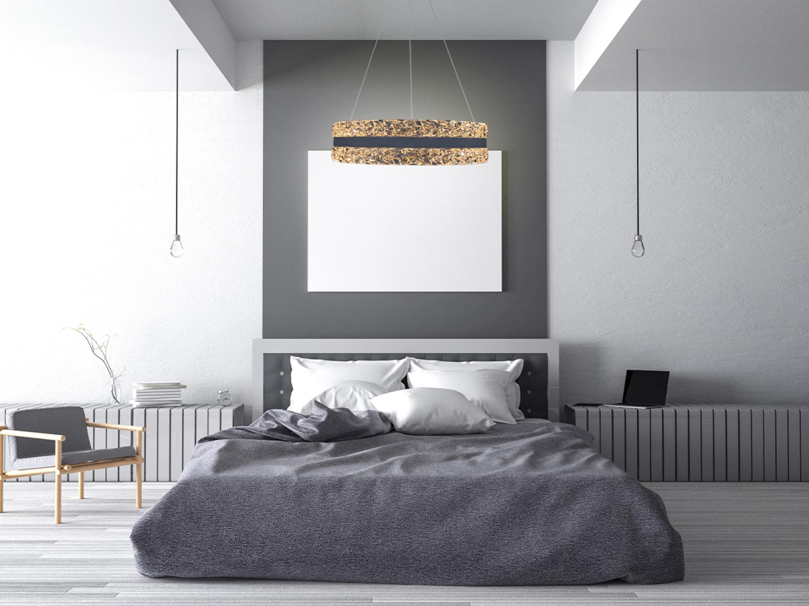 LED luxusné závesné krištáľové svietidlo s diaľkovým ovládačom 80W - TA2303/W – Obrázok 9