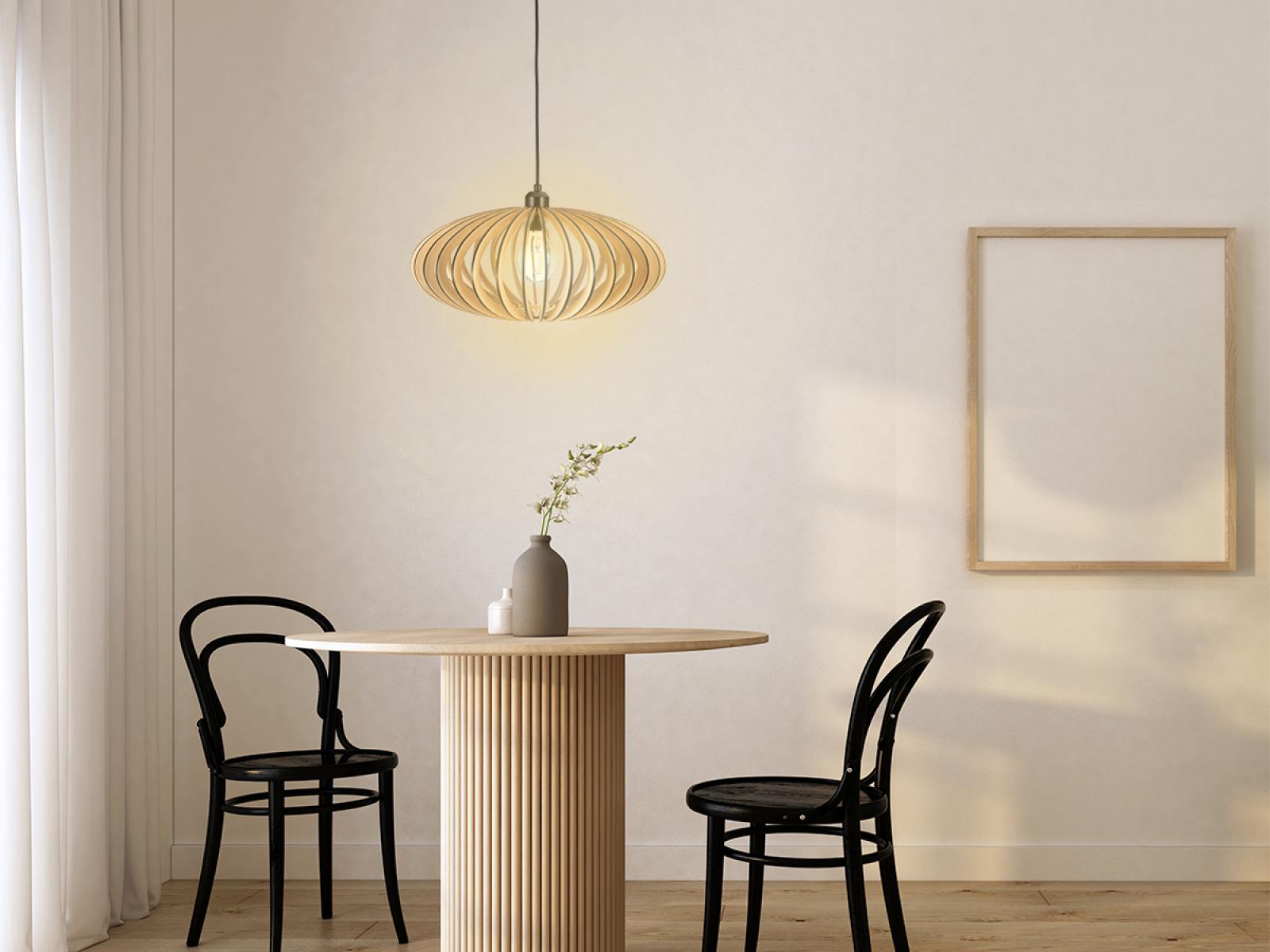 Závesný luster z masívneho dreva E27 / 450 - WRE131 – Obrázok 2