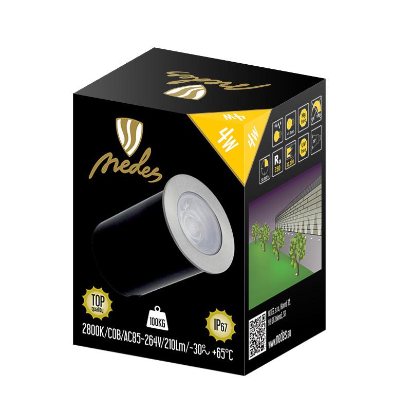 LED vonkajšie podlahové svietidlo 4W / IP67 GL501 / 2800K - LGL514 – Obrázok 8