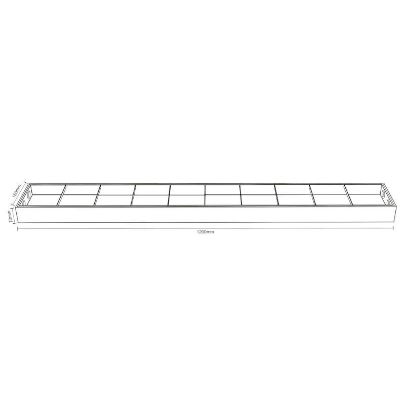Biele žiarivkové prisadené svietidlo na 2 x T8 ( 120cm LED trubica ) - TL301 – Obrázok 14