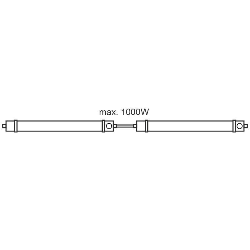 LED technické nadpájacie svietidlo so senzorom 36W / IP65 /1200 / 4000K - LNL322/1S – Obrázok 2