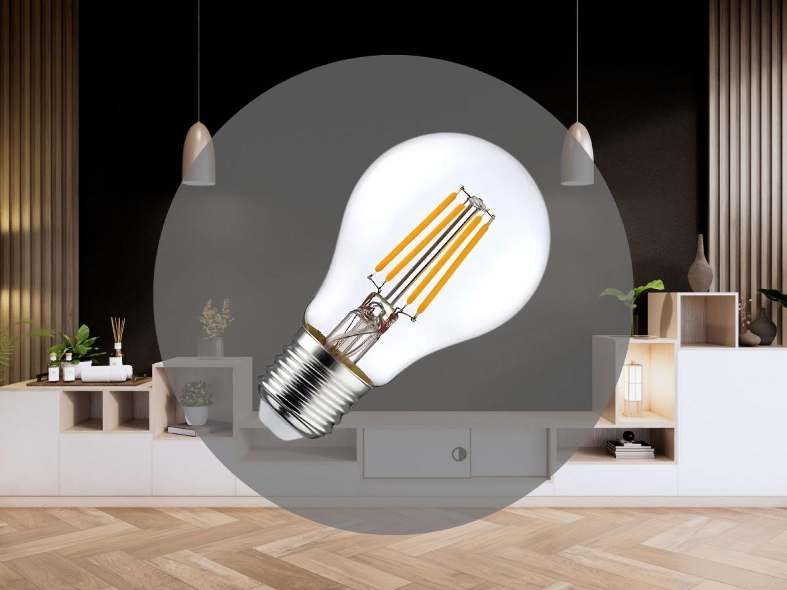 LED žiarovka / filament 5W CLEAR - A60 / E27