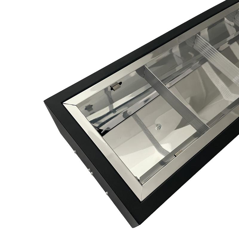 Čierne žiarivkové prisadené svietidlo na 2 x T8 ( 120cm LED trubica ) - TL301B – Obrázok 2