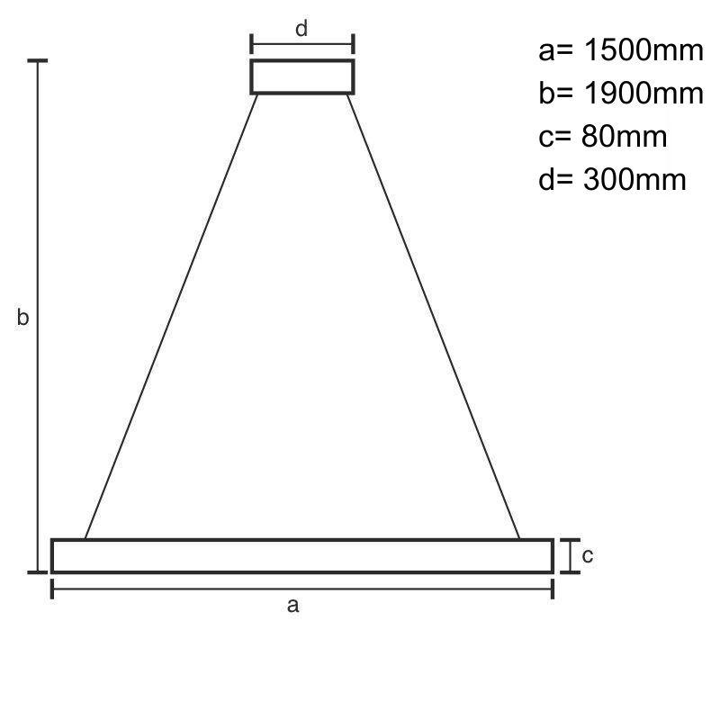Drevený luster na lanku z masívneho dreva LED 26W / 1500 - WRL0122 – Obrázok 3