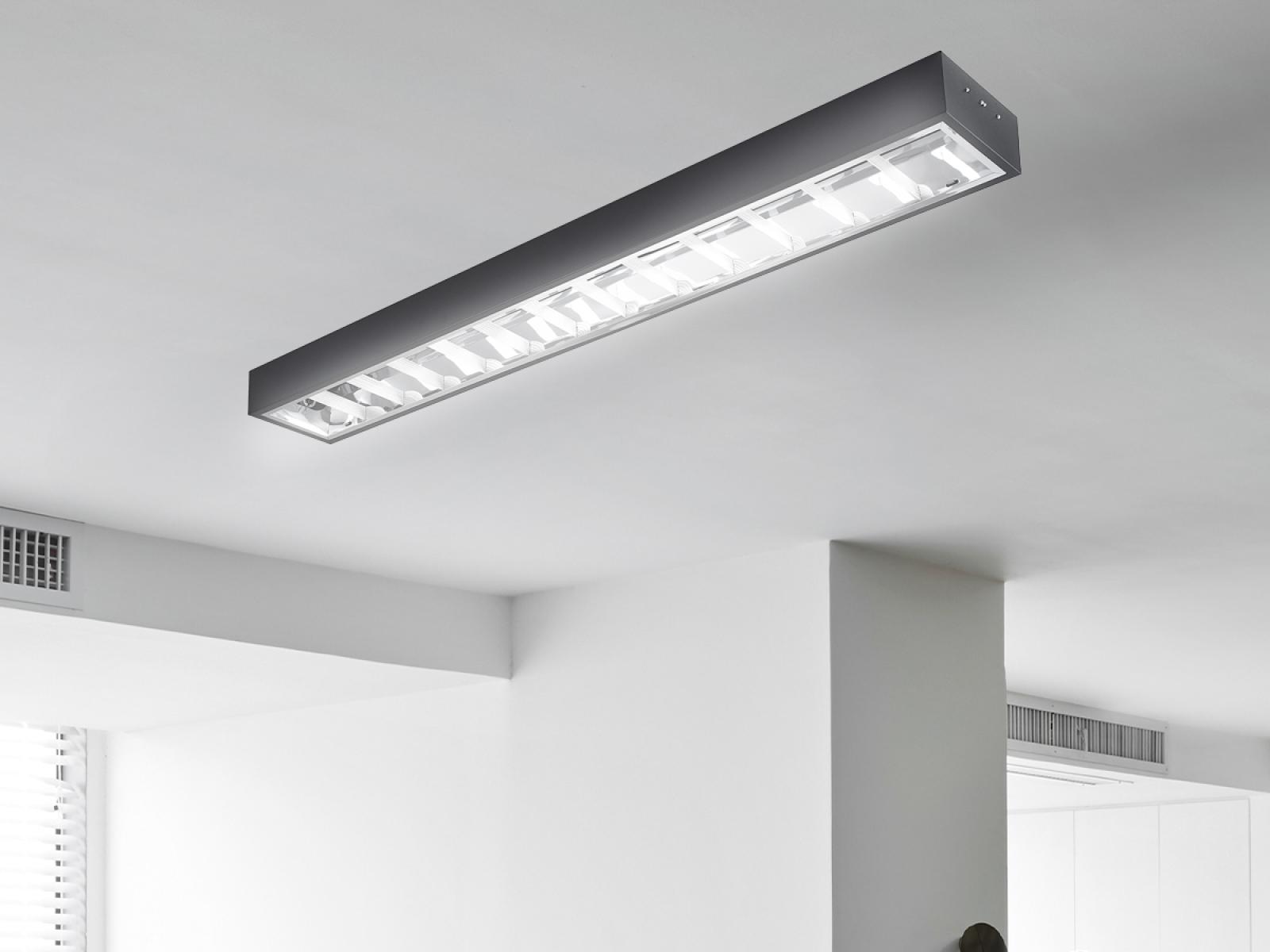 Čierne žiarivkové prisadené svietidlo na 2 x T8 ( 120cm LED trubica ) - TL301B – Obrázok 11