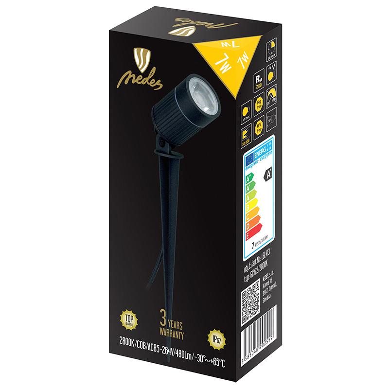 LED záhradné svietidlo 7W / IP67 / 2800K - LGL413 – Obrázok 7