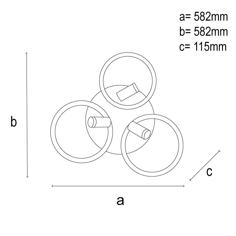 LED stropné svietidlo s diaľkovým ovládačom 70W - TB1311/BW – Obrázok 14