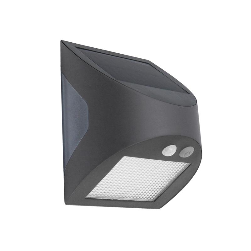 LED šedé nástenné solárne svietidlo 3W / 3000K / 4000K - LS225 – Obrázok 4