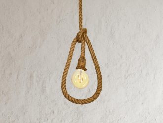 Objímka E27 / 1,5m / povraz - prírodná