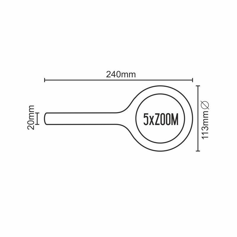 Lupa 5 x ZOOM s LED podsvietením - LM102 – Obrázok 7