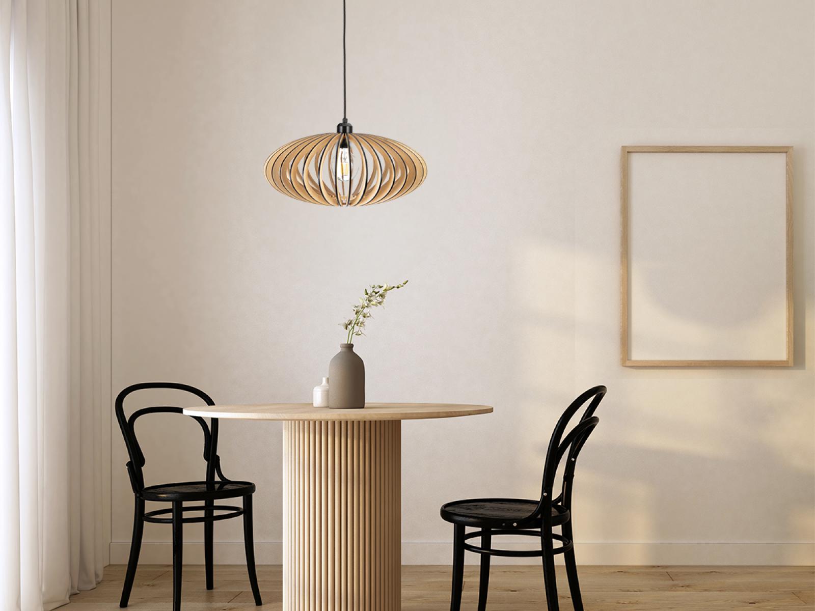 Závesný luster z masívneho dreva E27 / 450 - WRE131 – Obrázok 6
