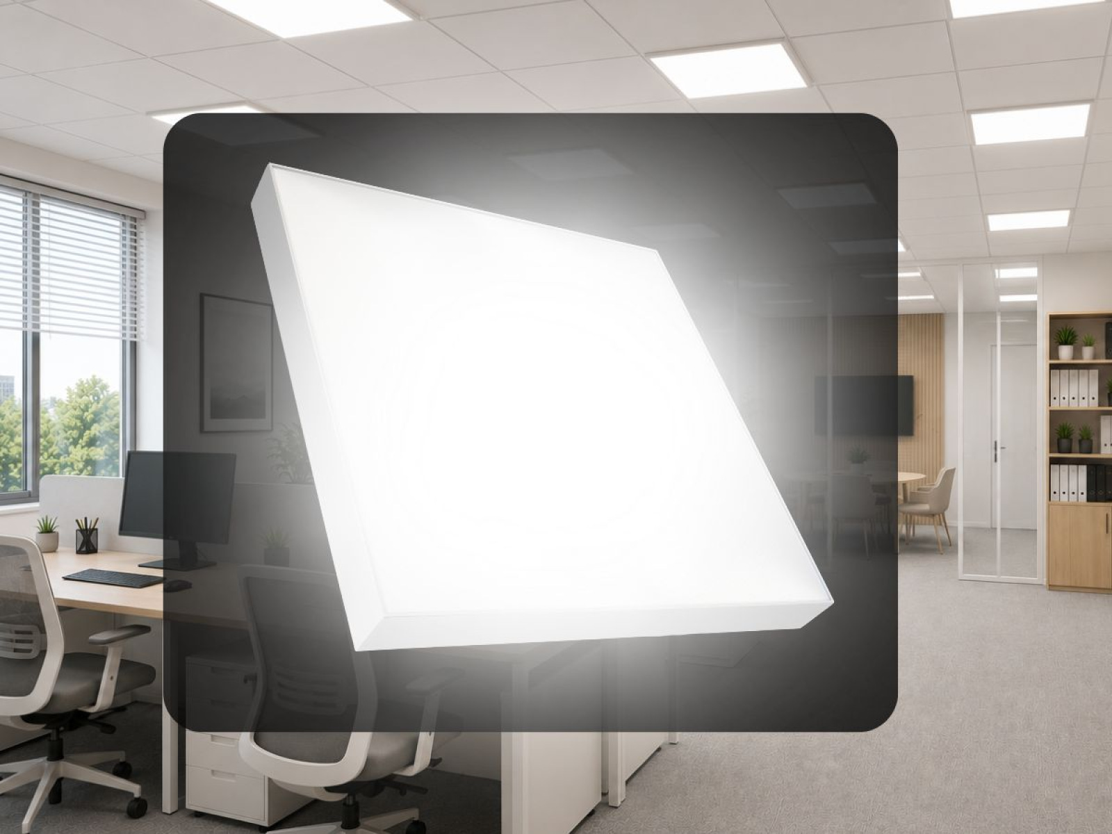 LED podhľadový panel backlite 40W / 600x600 / CCT / WH / UGR19 - PL531 – Obrázok 11